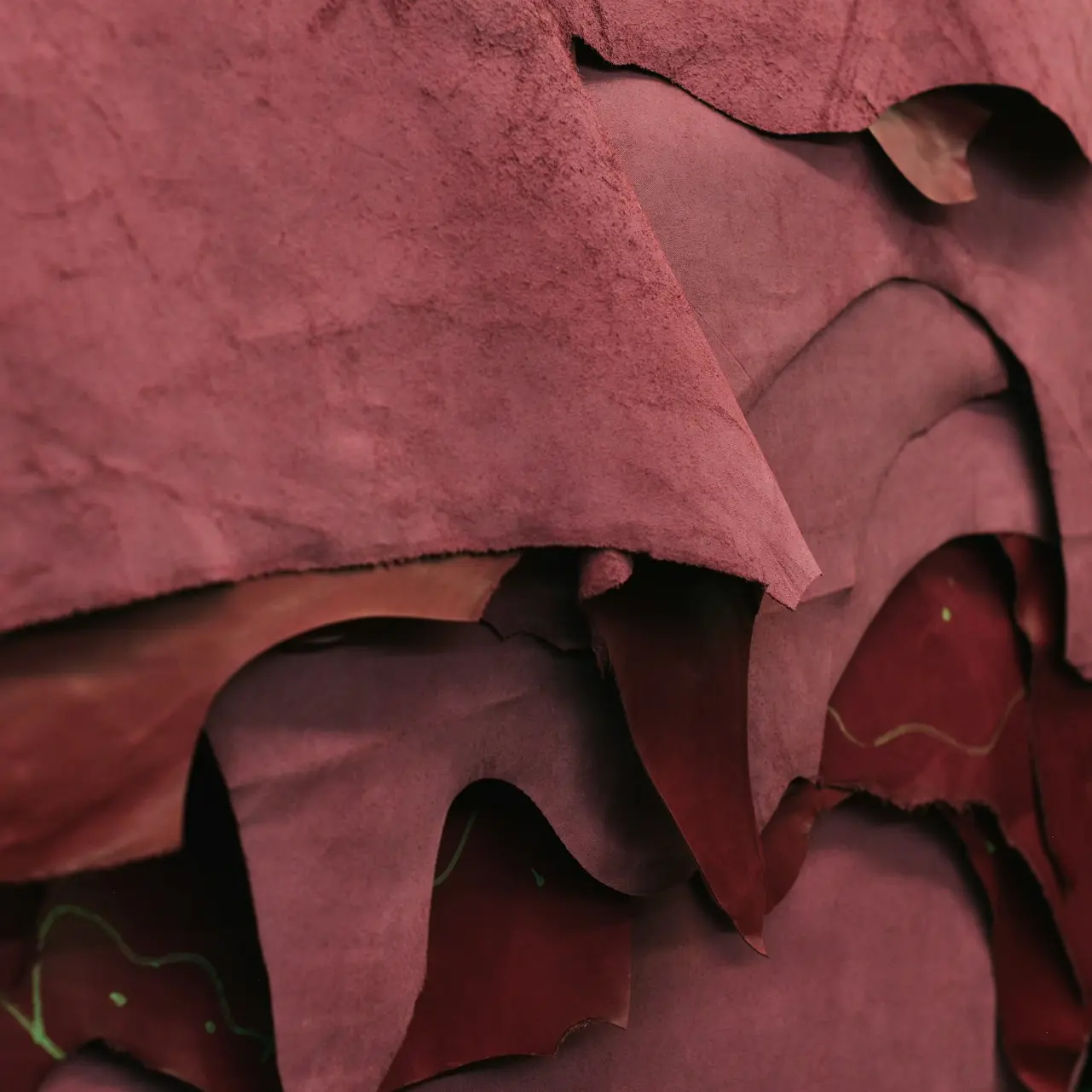 a close up of a bunch of purple paper