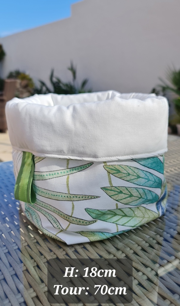 Panière rembourrée "Feuilles"